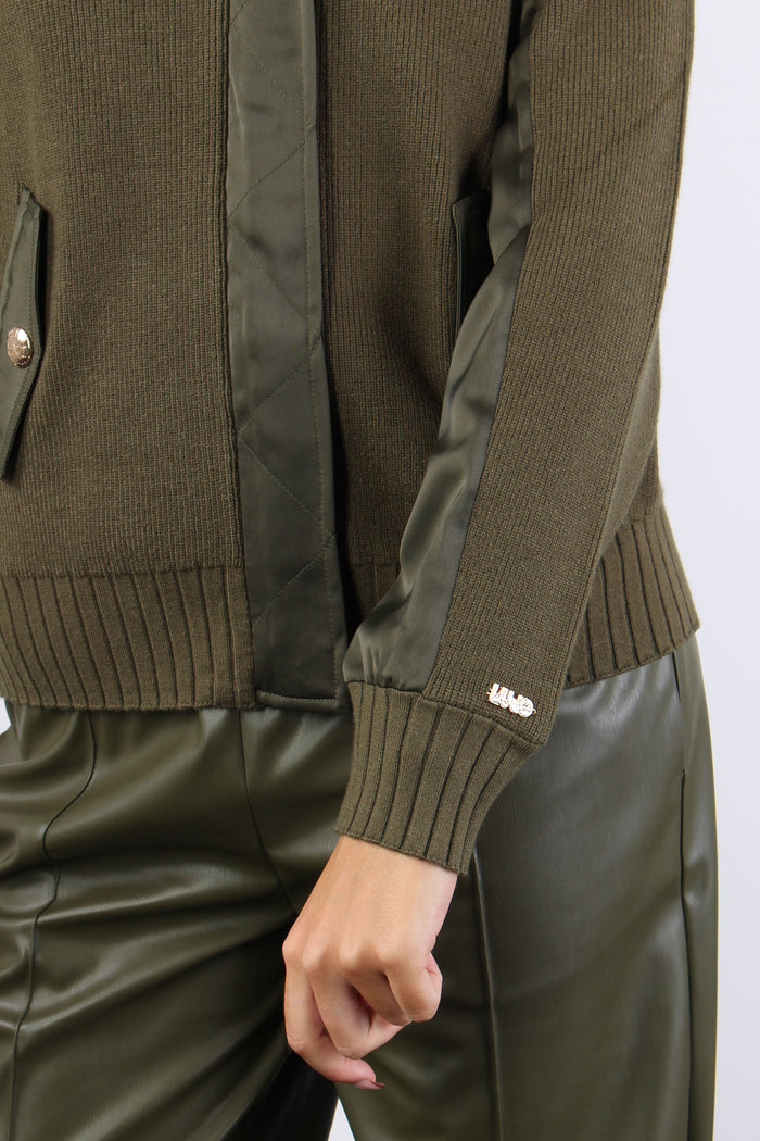 Maglia Full Zip Bomber Olive Night-7