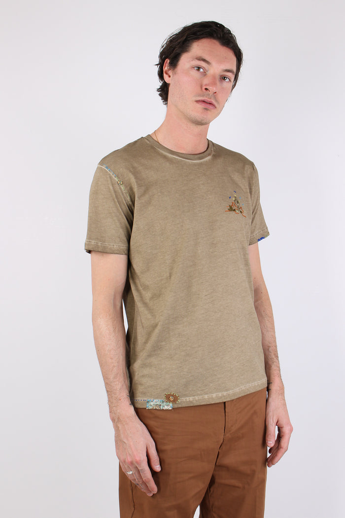 T-shirt Ricamo Cactus Brown-9
