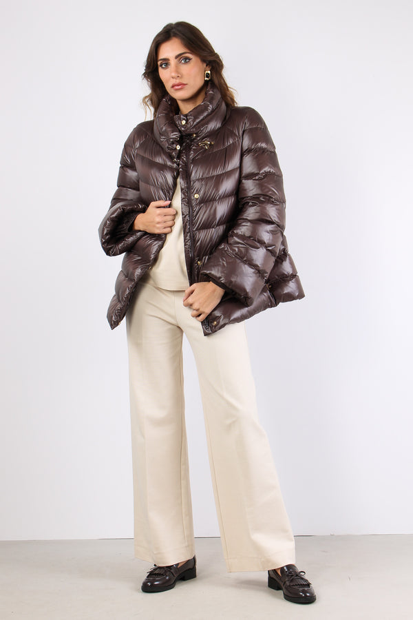 Piumino Cappa Gancio Cioccolato