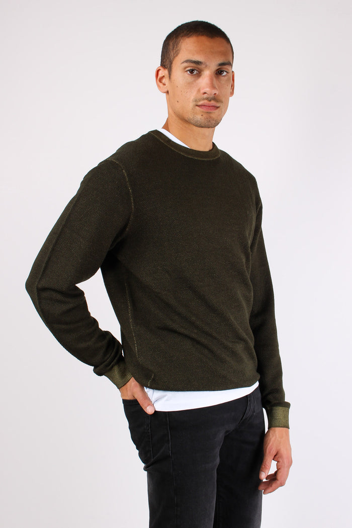 Maglia Lana Punto Riso Militare-5