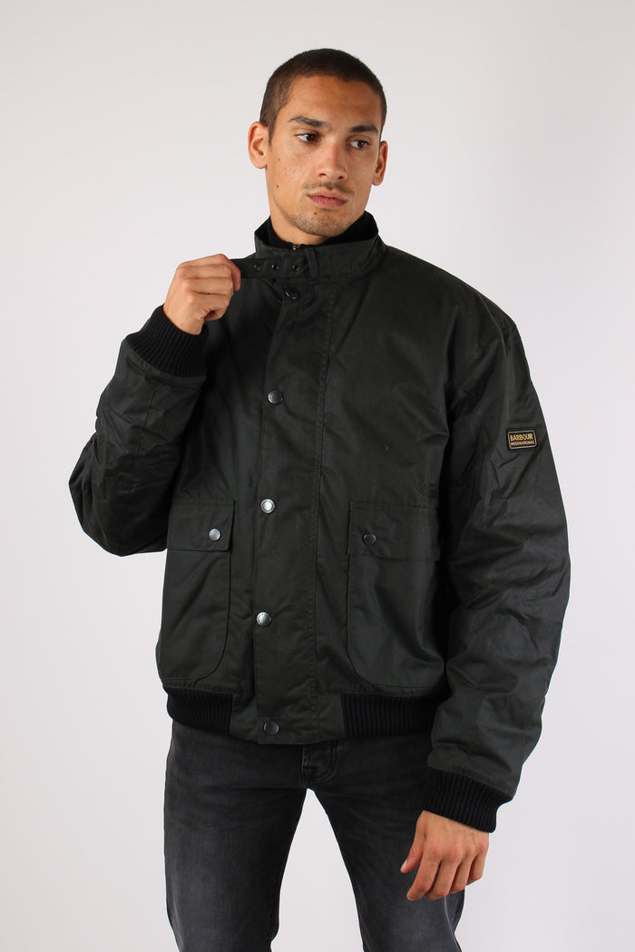 Bomber Fibbia Colletto Verde Scuro