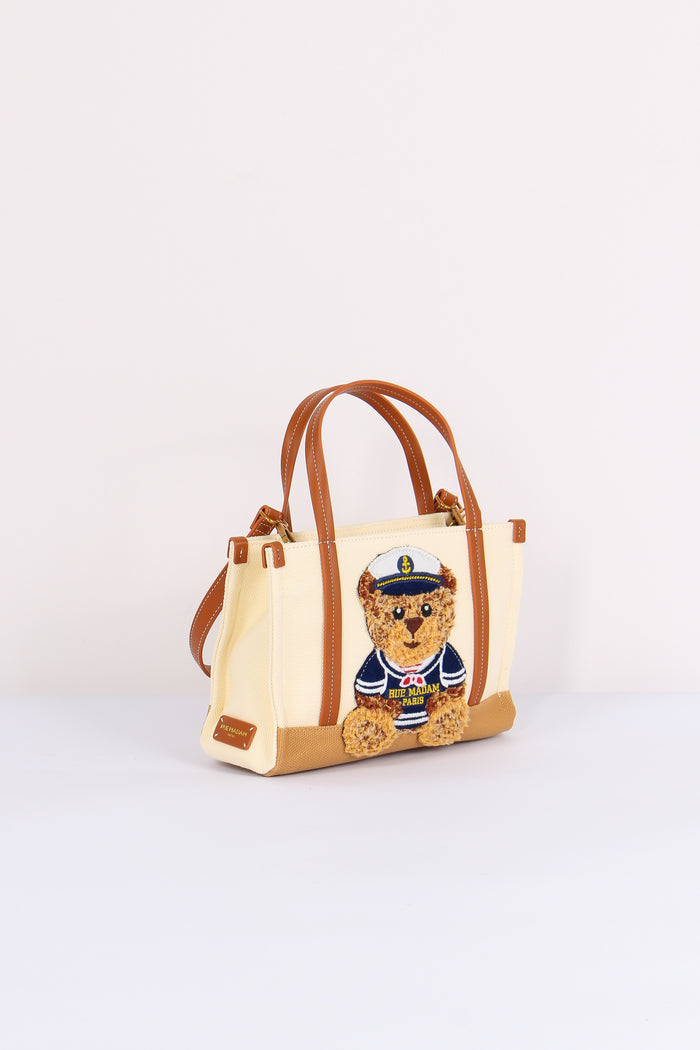 Shopping Mini Canvas Orso Bicolor Cookie-6