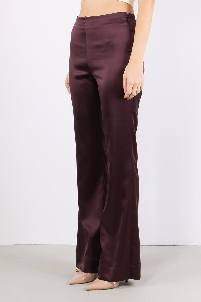 Pinolo Pantalone Effetto Raso Bordeaux-5
