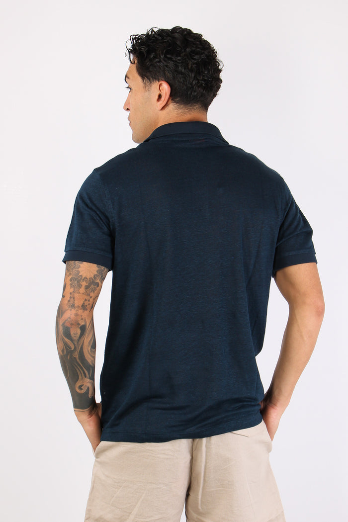 Polo Jersey Lino Navy Blue-5