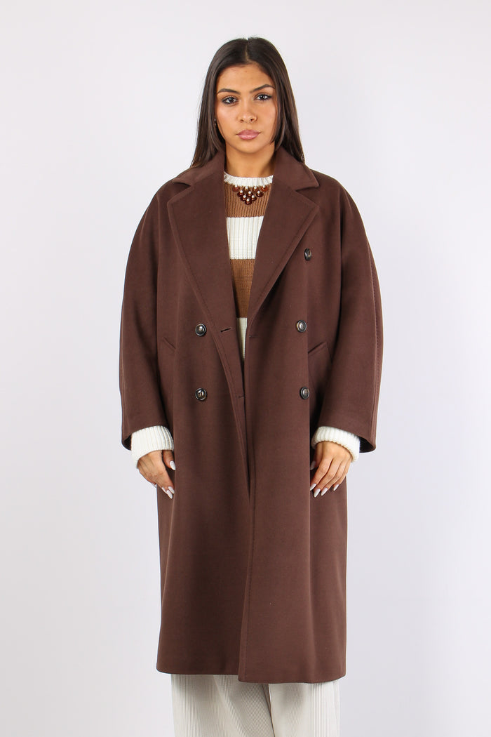 Cappotto Doppiopetto Over Moro-2