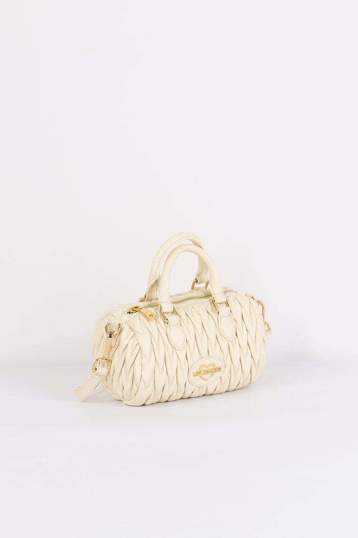 Bauletto Piccolo Goffrato Cuor Avorio-6