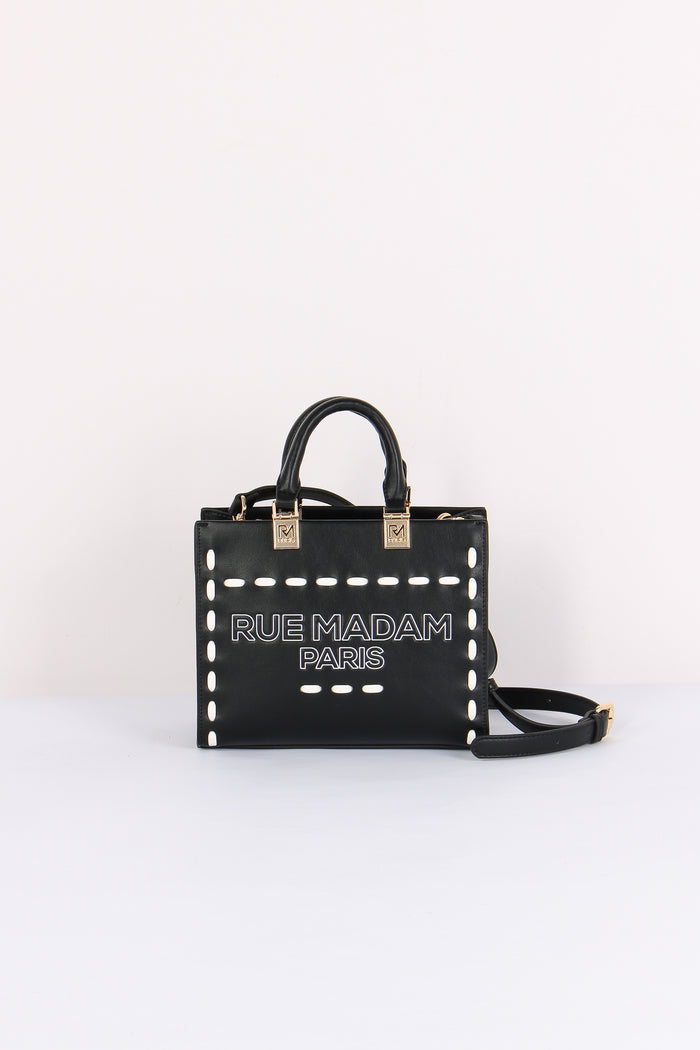 Shopping Mini Rigida Impunture Black