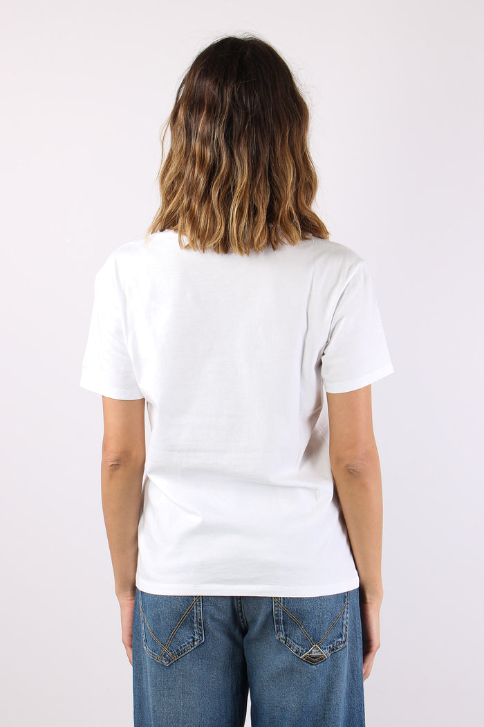T-shirt Scritta Ricamo Strass Sole-5