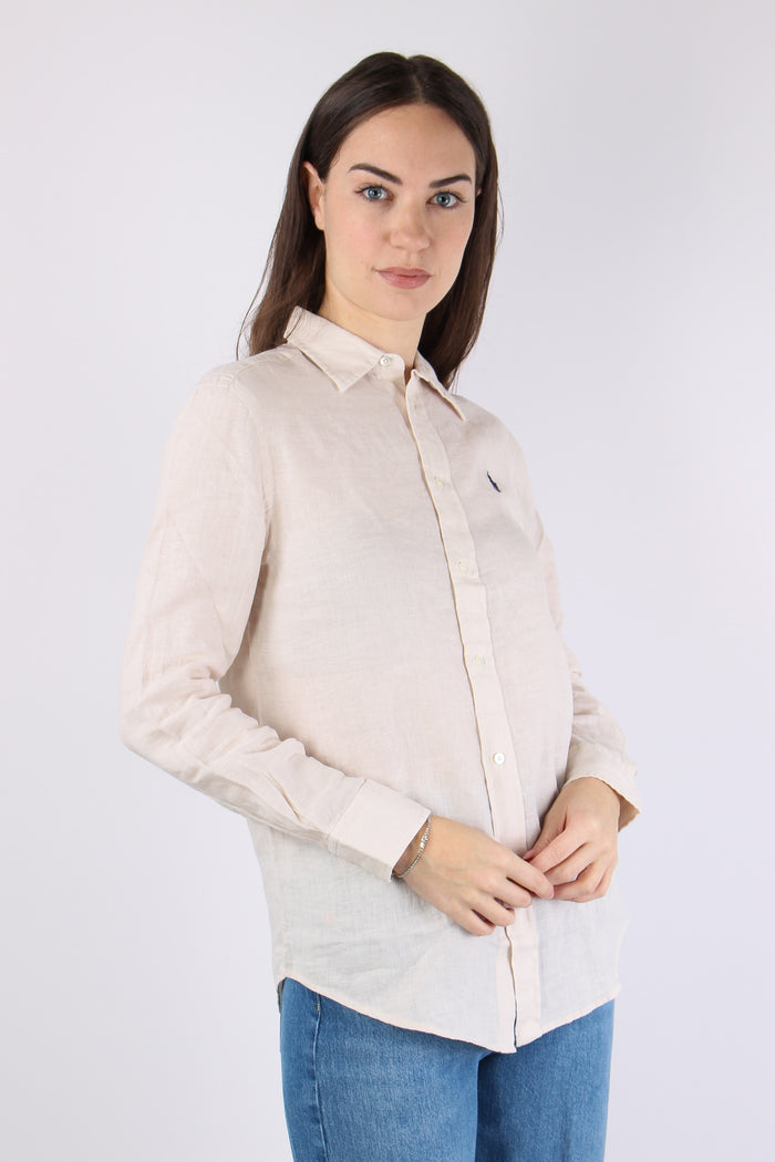 Camicia Classica Lino Antique Cream-6