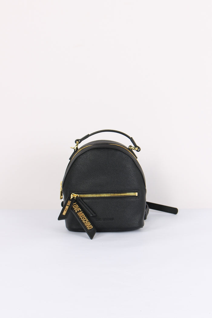 Mini Zaino Zip Cursore Logo Nero