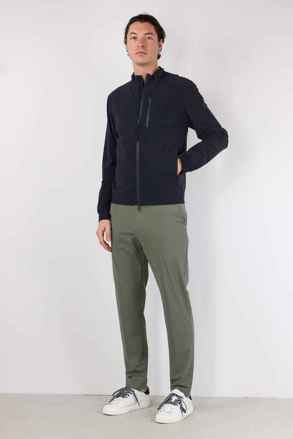 Bomber Stretch Blu Intenso-2