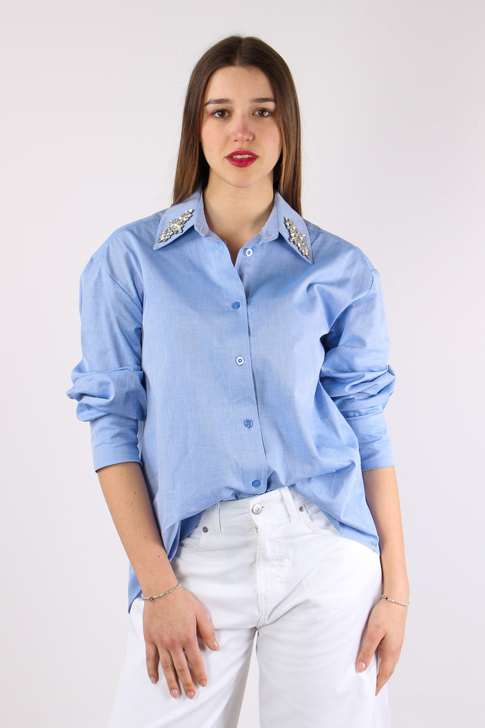 Camicia Over Castone Azzurro-3
