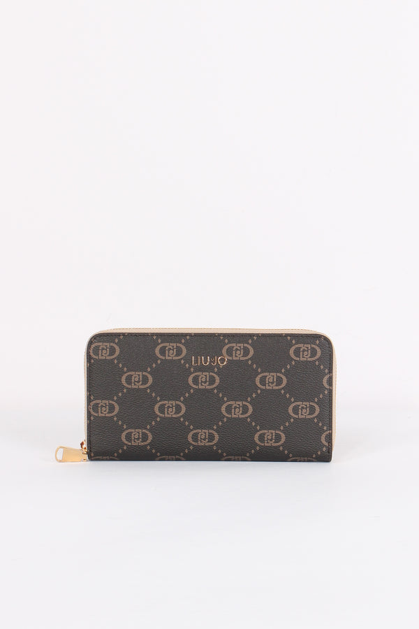 Portafoglio Zip Around Grande Neutro