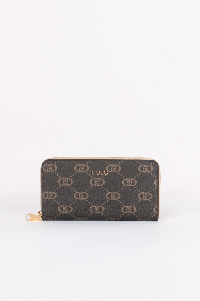 Portafoglio Zip Around Grande Neutro