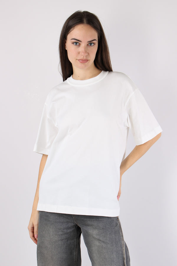 T-shirt Over Fiocco Dietro Bianco-2