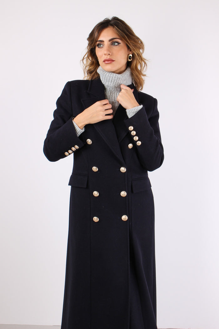 Teres Cappotto Doppiopetto Total Blu-4