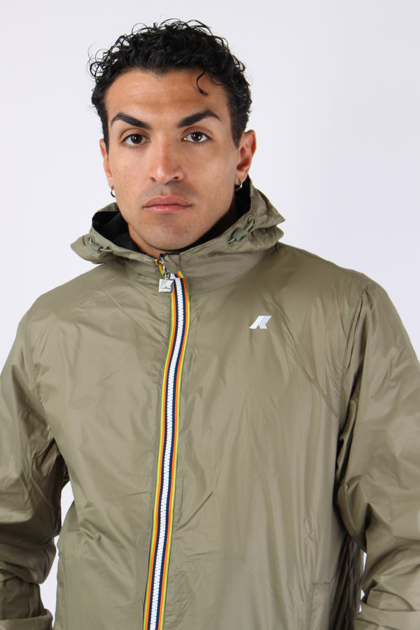 Giubbotto Reversibile Cappuccio Black/green-2