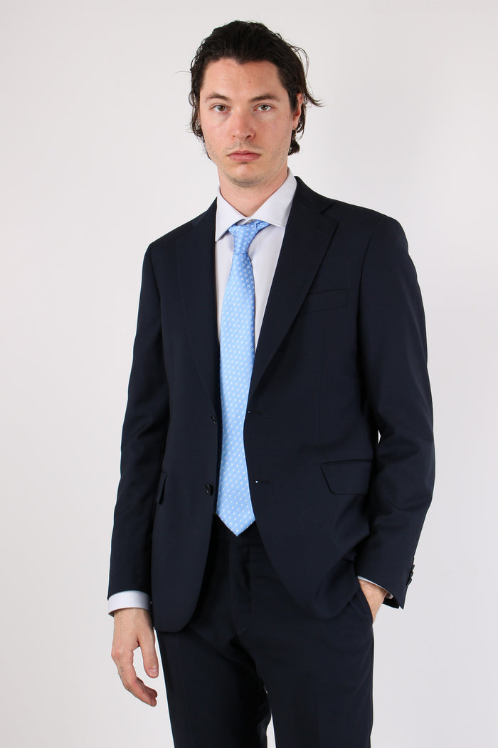 Abito 100% Lana Vergine Blu Navy-4