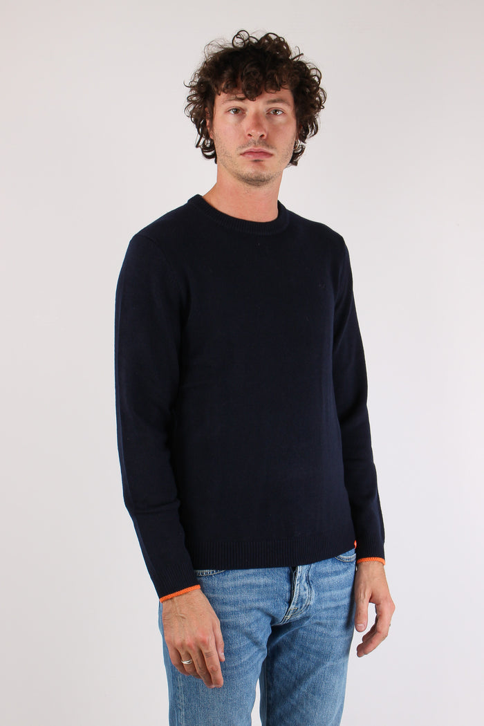 Maglia Lana Logo Navy Blue-6