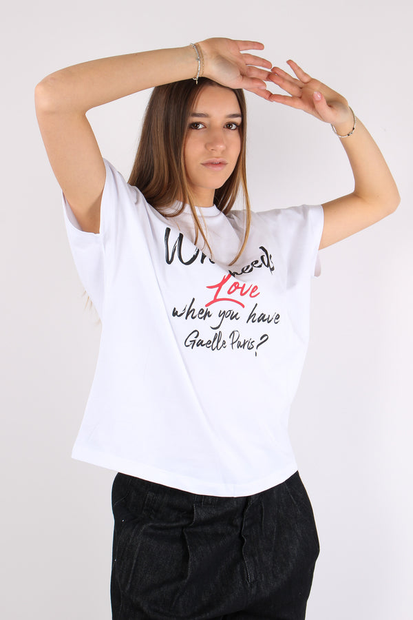 T-shirt Scatoletta Love Bianco-2