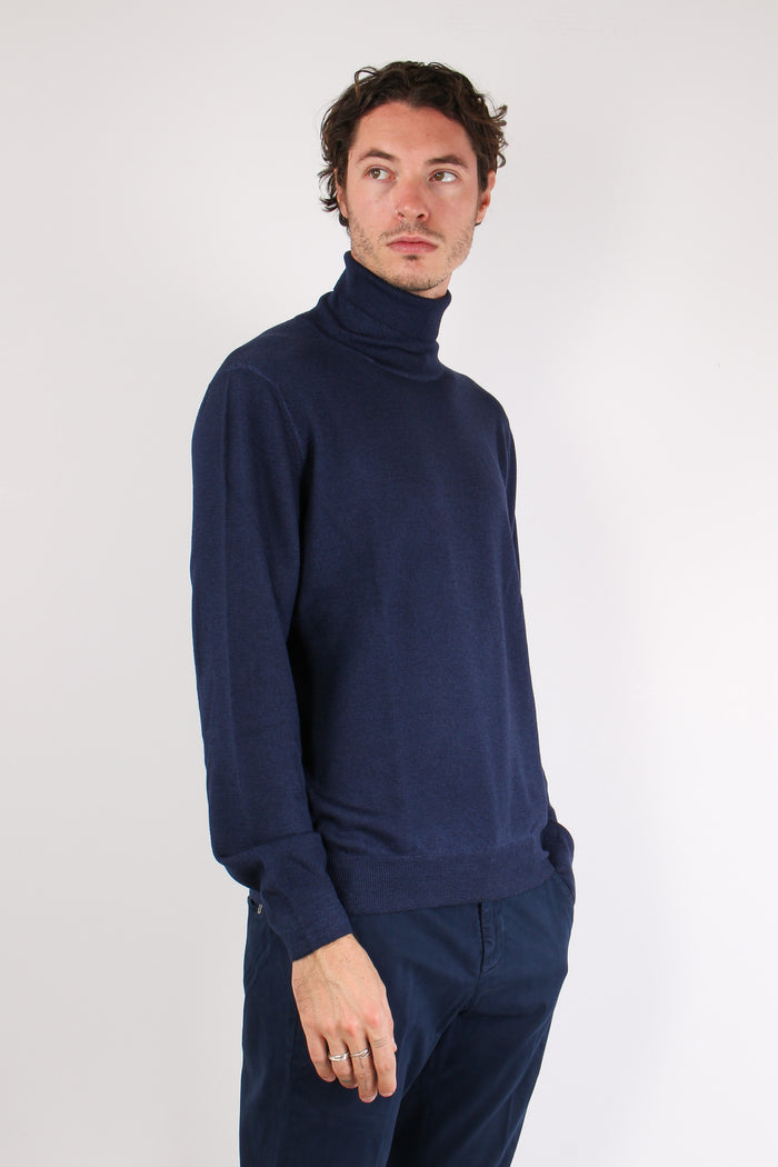 Dolcevita Lana Effetto Lavato Blu-6