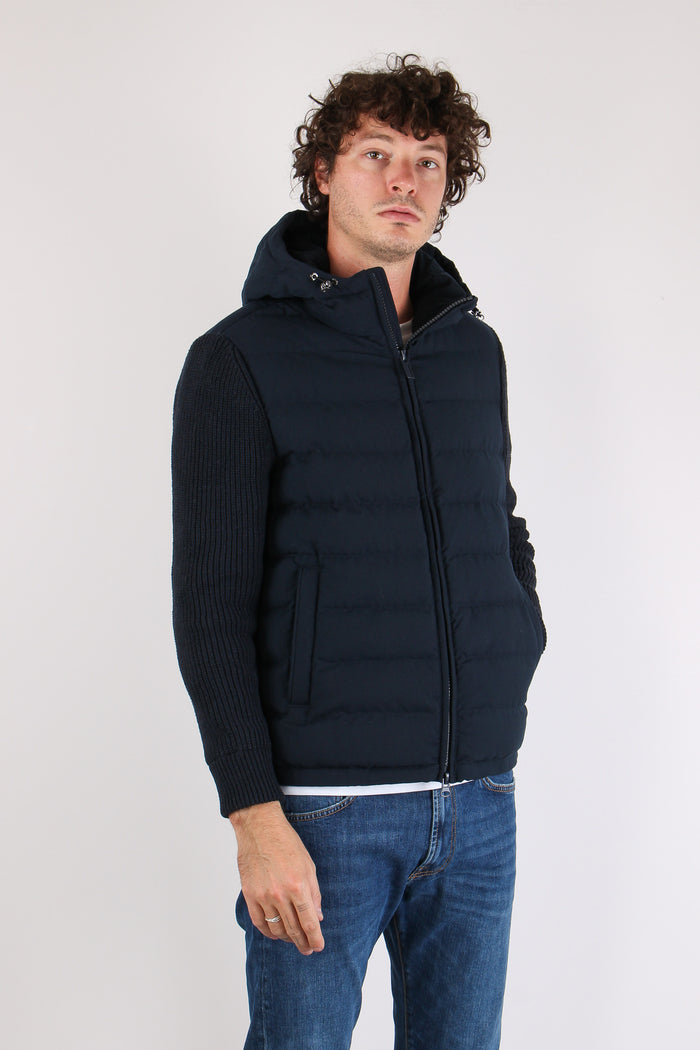 Giubbotto Bimateriale Inserto Navy-6