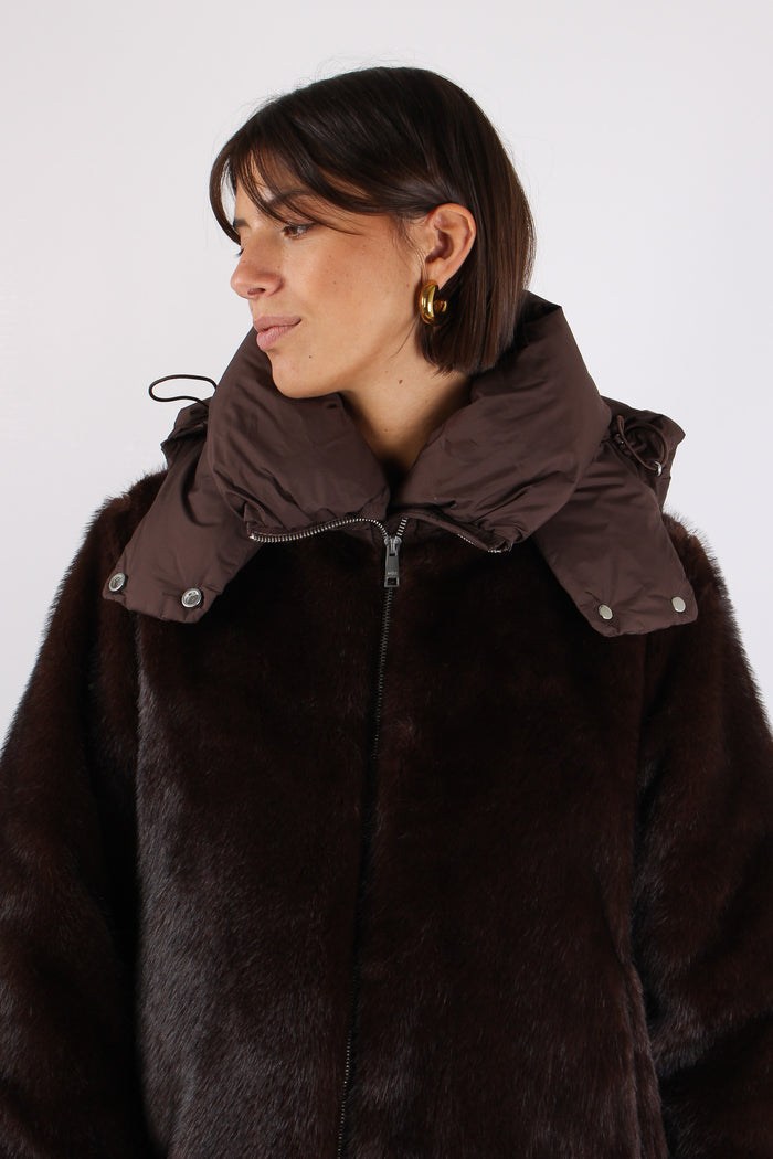 Cappa Ecopelliccia Brown-7
