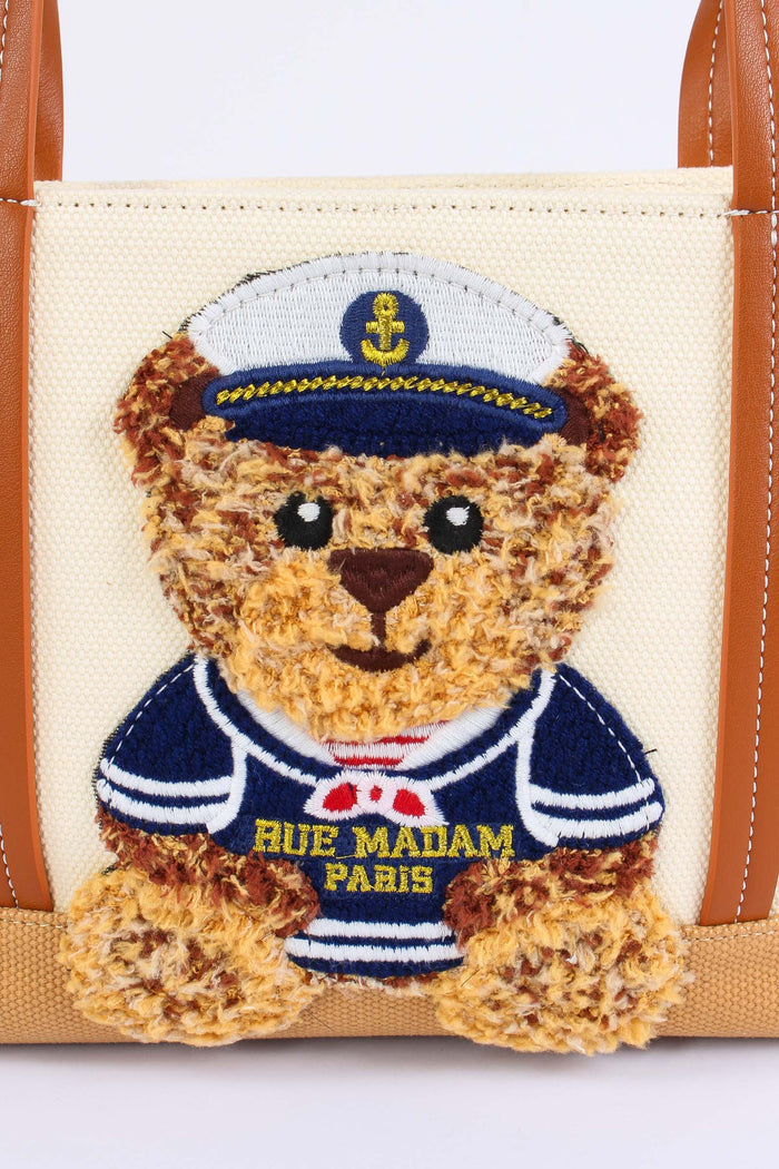 Shopping Mini Canvas Orso Bicolor Cookie-4