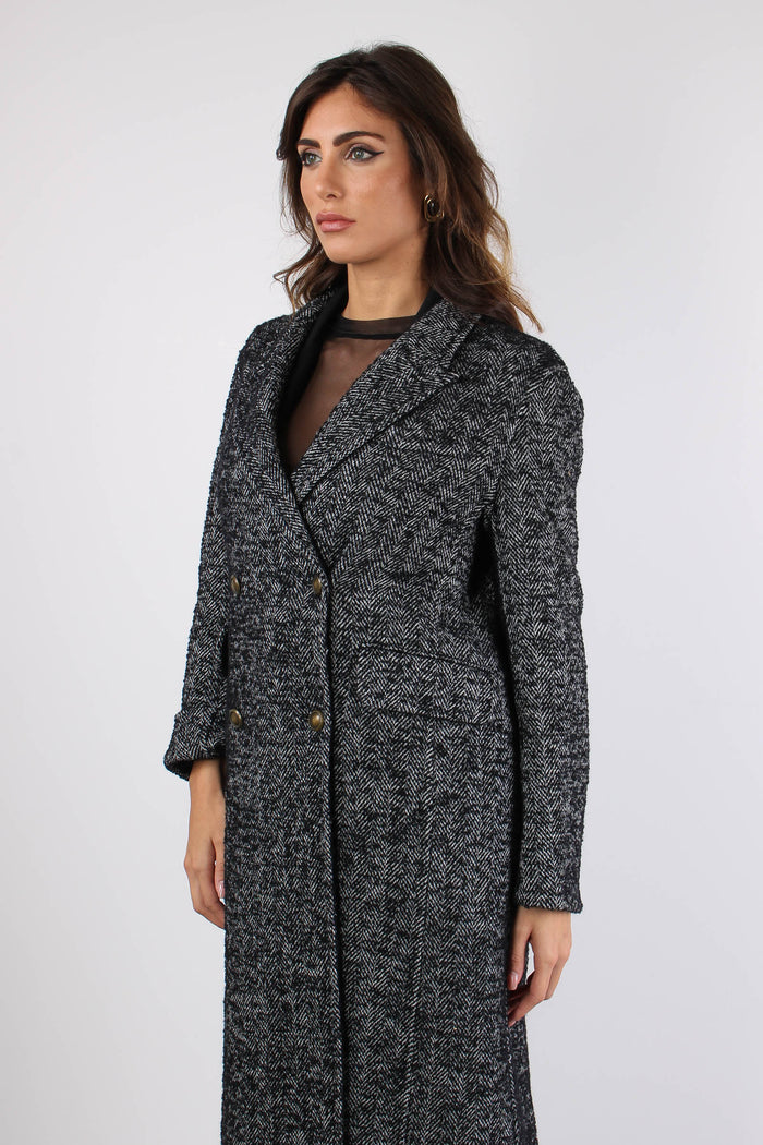 Cappotto Doppiopetto Resca Nero/panna-2