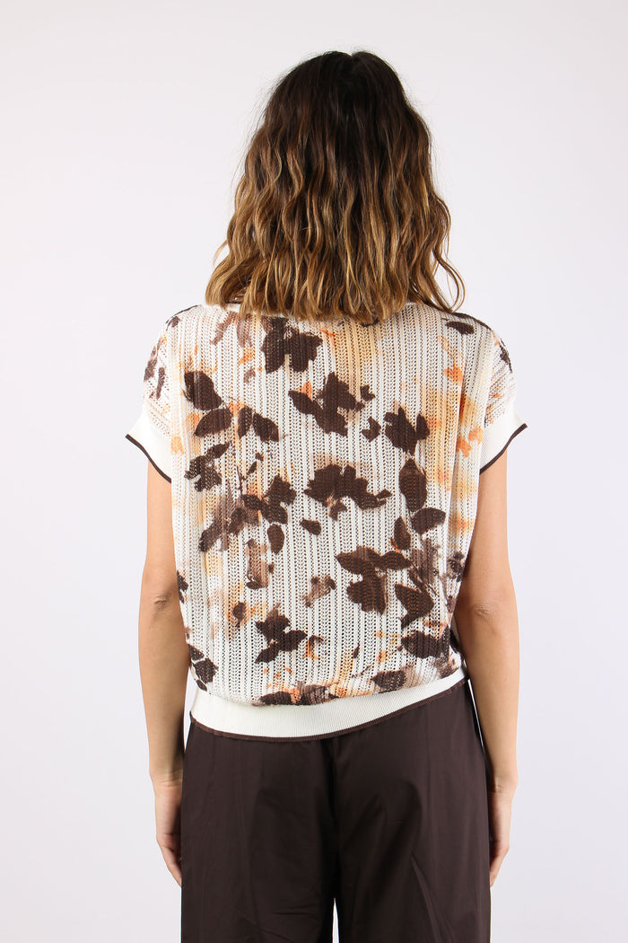 Blusa Traforata  Fantasia Brown Shades-5