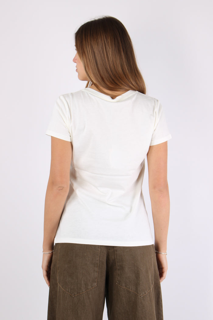 T-shirt Logo Oro Bianco/liujo-5