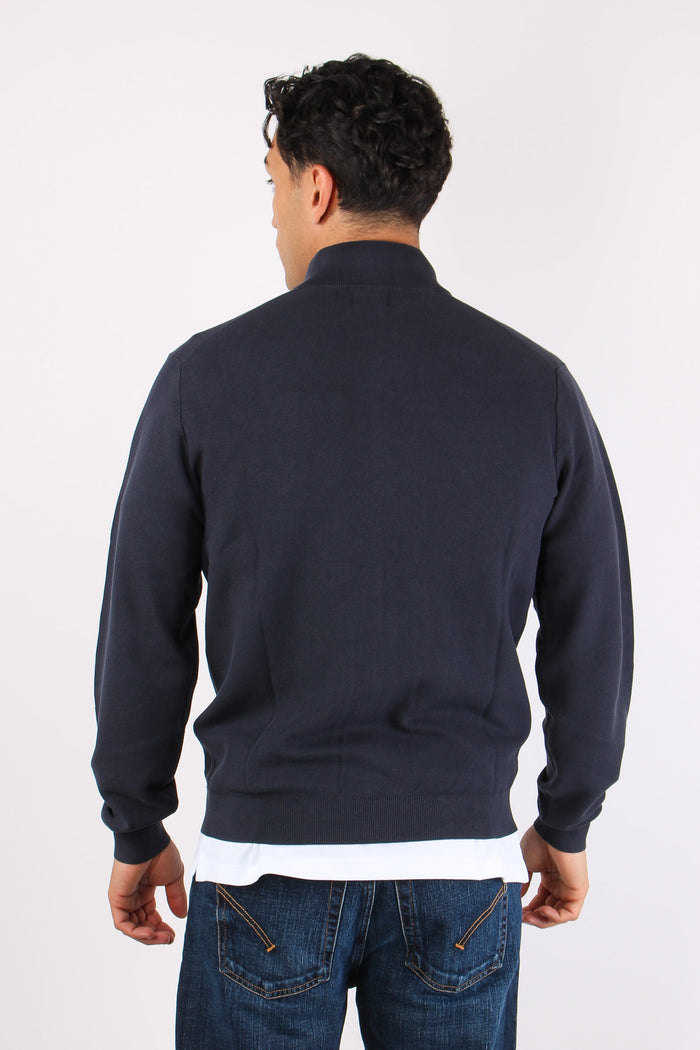 Full Zip Punto Riso Navy Blue-5