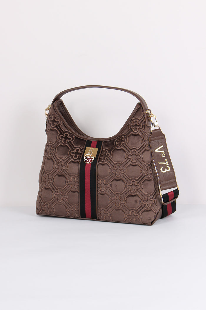 Cate Hobo Velluto Jacquard Taupe/multicolor-2