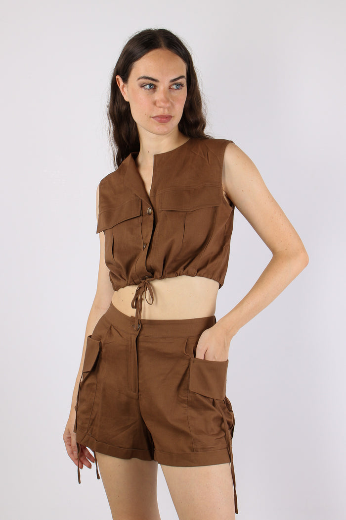 Camicia Smanicata Tasconi Tabacco