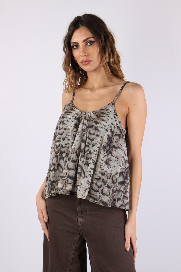 Udine Top Spalline Snake Beige/nero-2