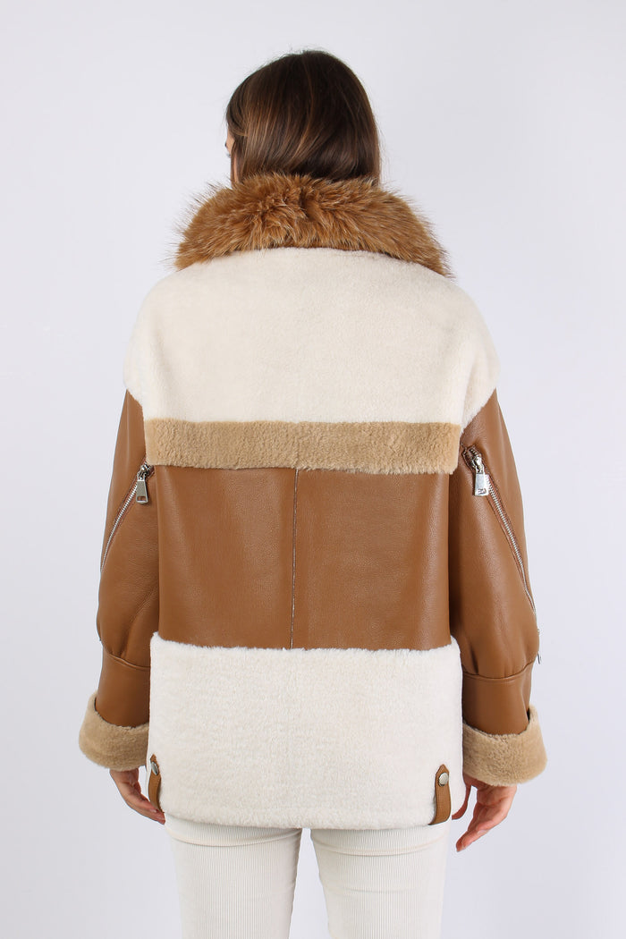 Montone Inserto Ecopelliccia Brown-6