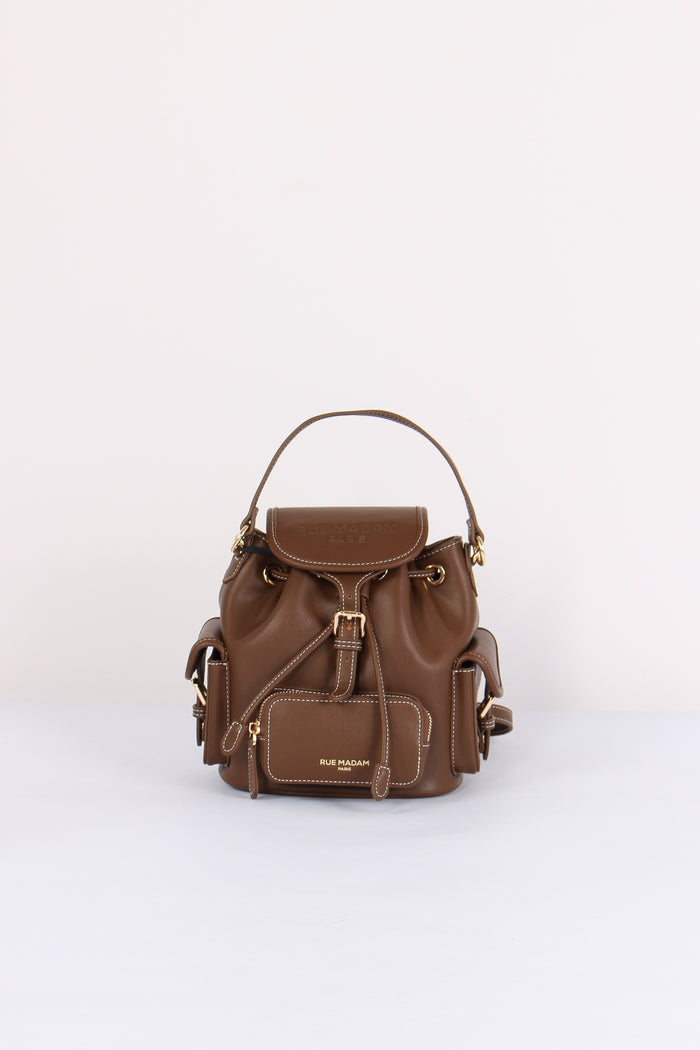 Zaino Logo Multi Tasche Brown