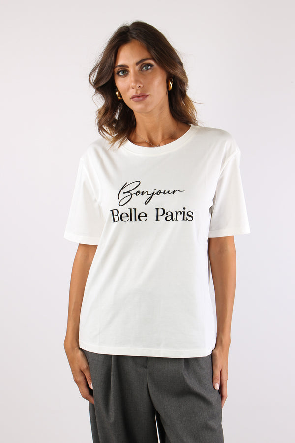 T-shirt Boujour Paris Floccata Panna-2