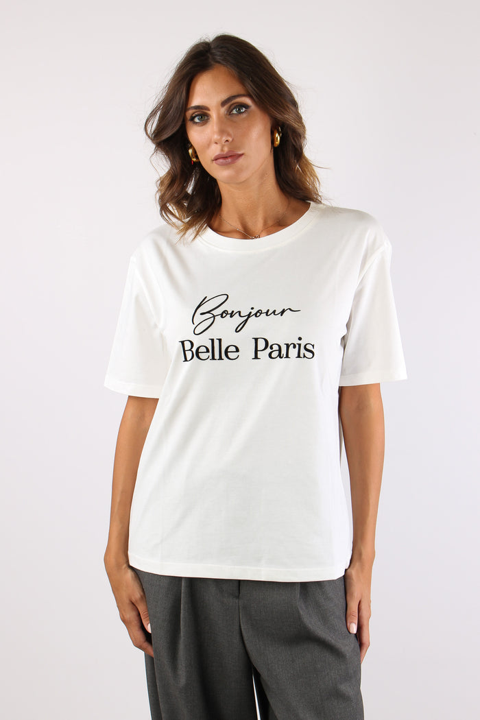 T-shirt Boujour Paris Floccata Panna-2