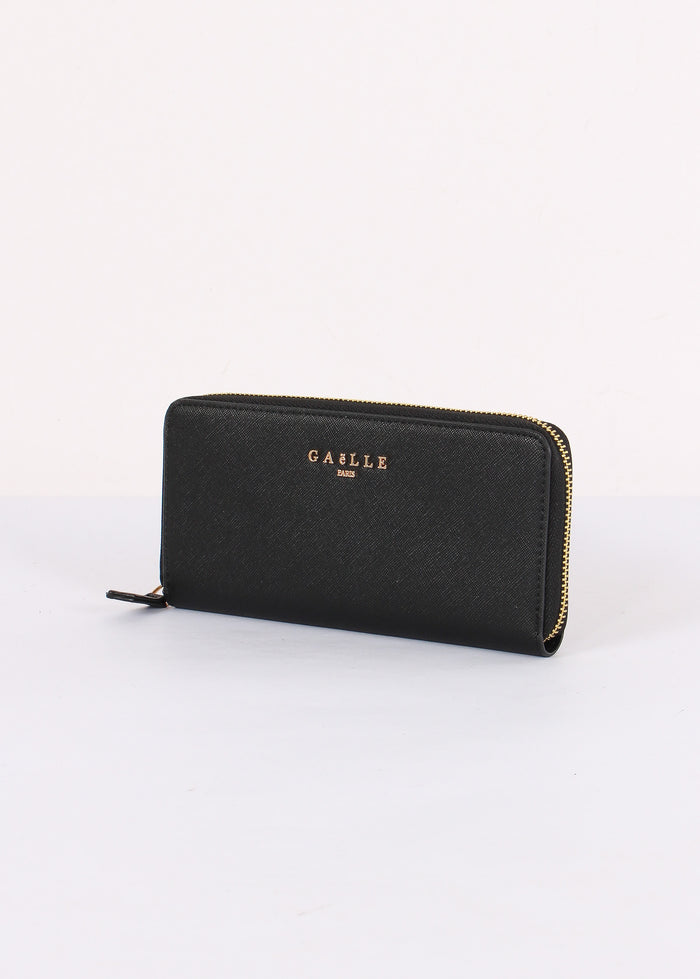 Zip Around Saffiano Nero-2