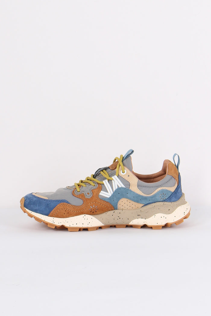 Sneakers Yamano Suede Nylon Brown/petrol-5