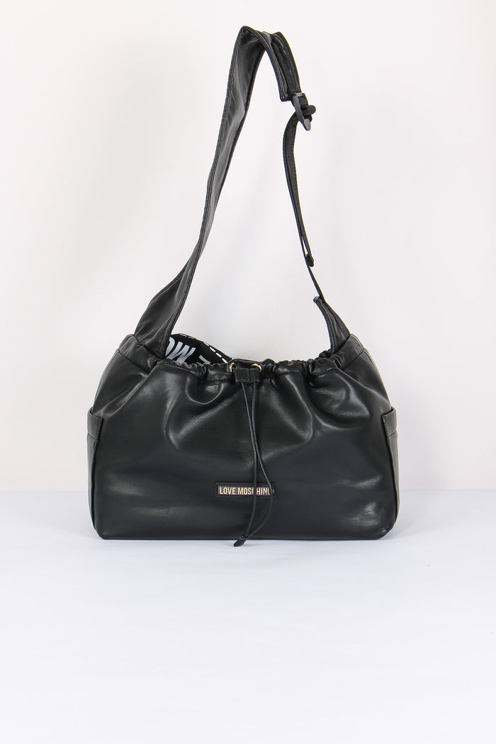 Maxi Sacca Nylon Logo Nero