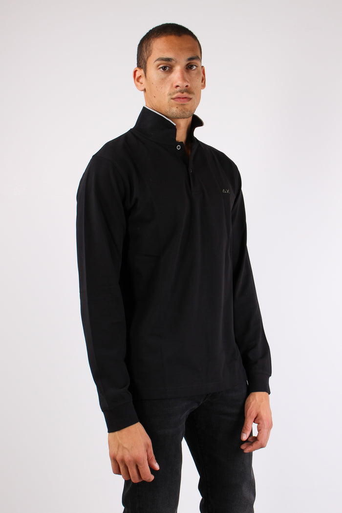 Polo Ml Profilo Collo Nero-6