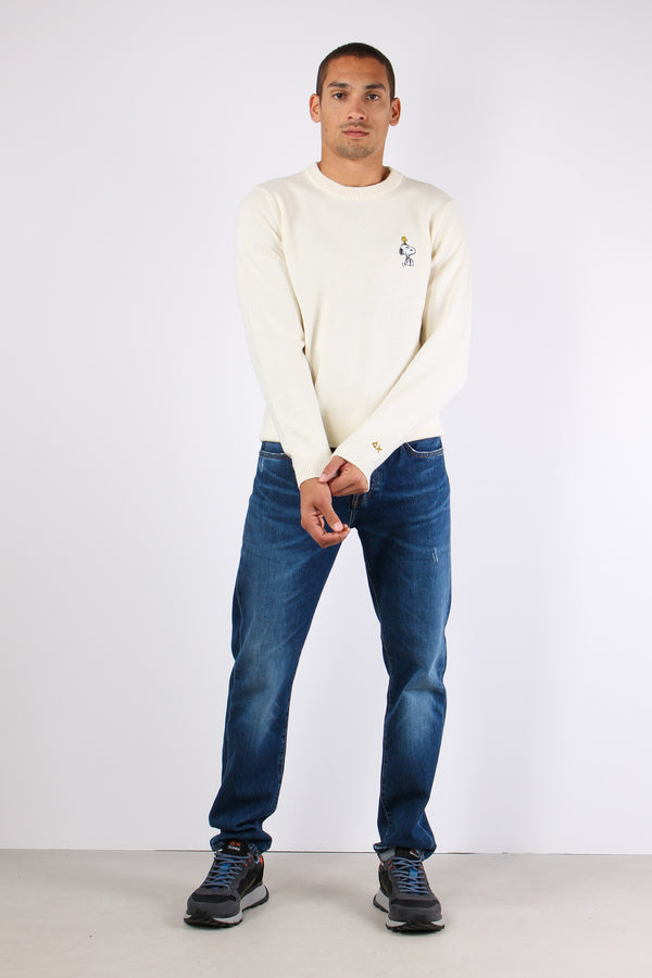 Maglia Logo Ricamo Laterale Bianco