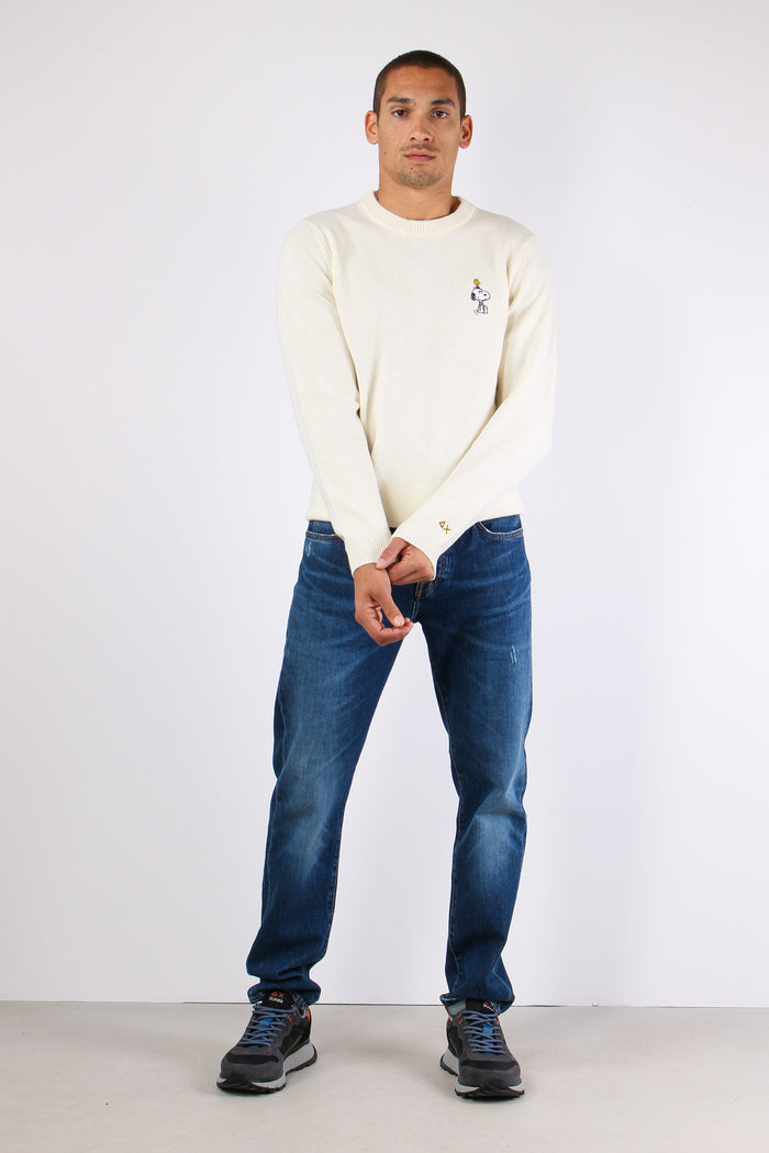 Maglia Logo Ricamo Laterale Bianco