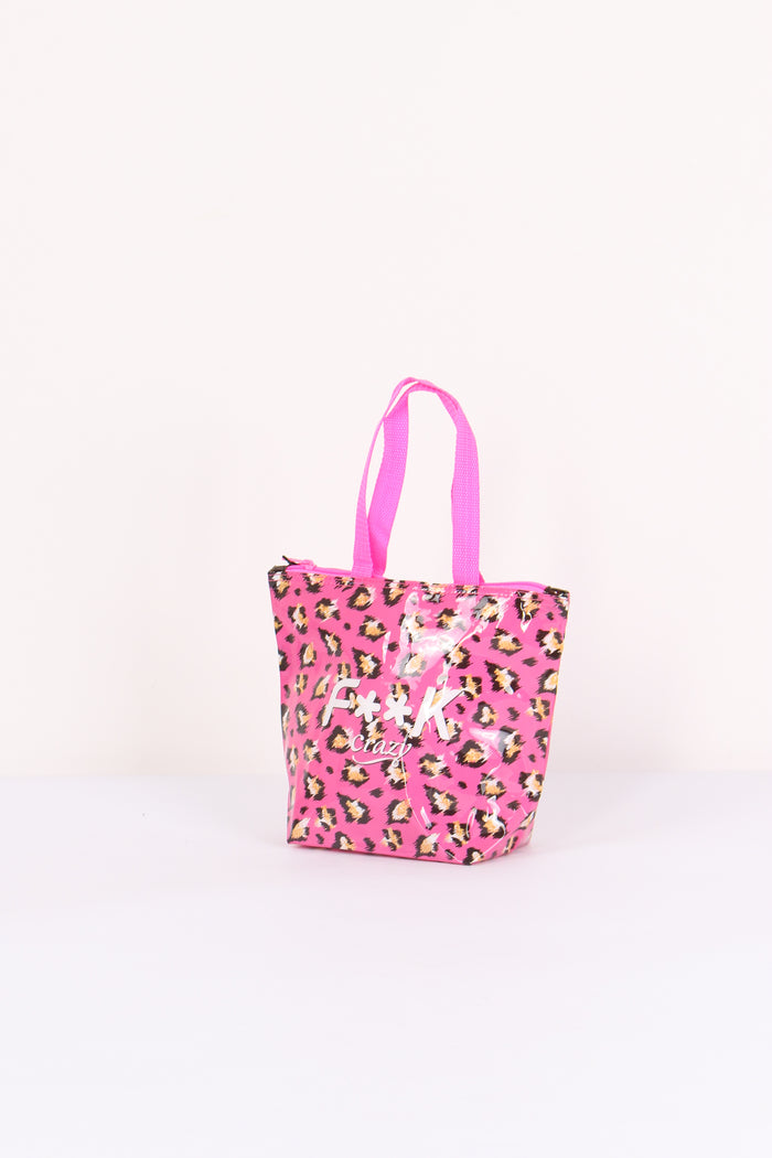 Mini Shopping Pvc Animalier Fucsia-2