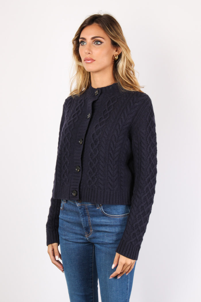 Afosi Cardigan Trecce Blu-6