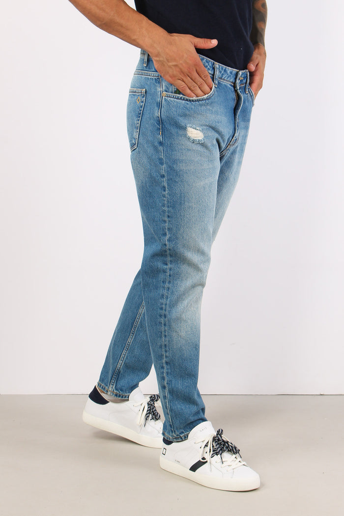Denim Cropped Vita Bassa Denim Medio-6