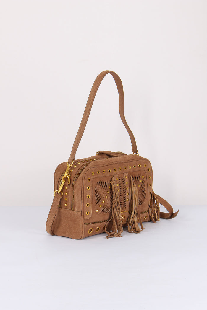 Bauletto Camoscio Frange Cuoio-7