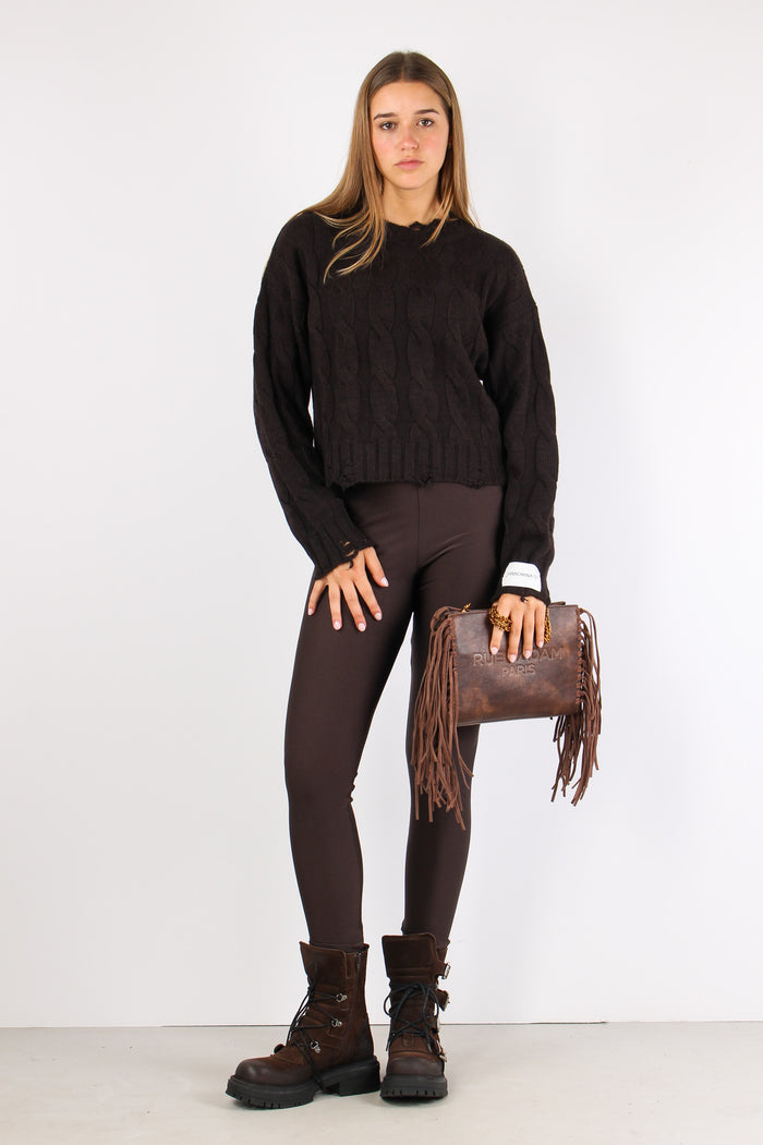 Maglia Treccia Rotture Moro